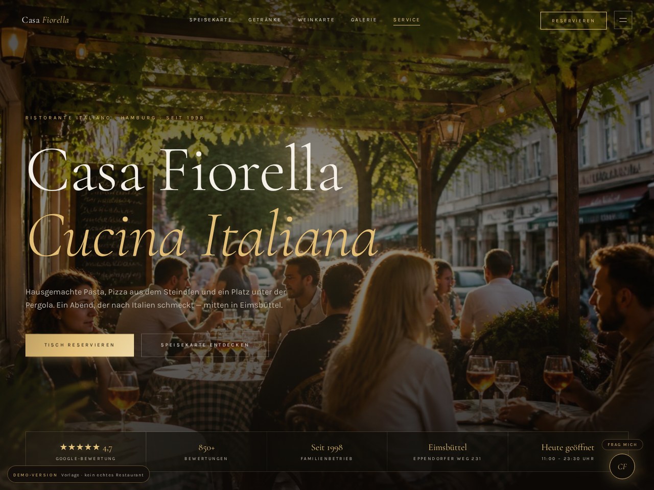 Website-Projekt für Casa Fiorella