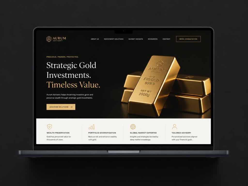 Website-Projekt für Luxe Gold Advisor